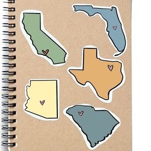Vinyl Stickers | Hometown | States | Decorations | Gift Idea